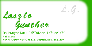 laszlo gunther business card